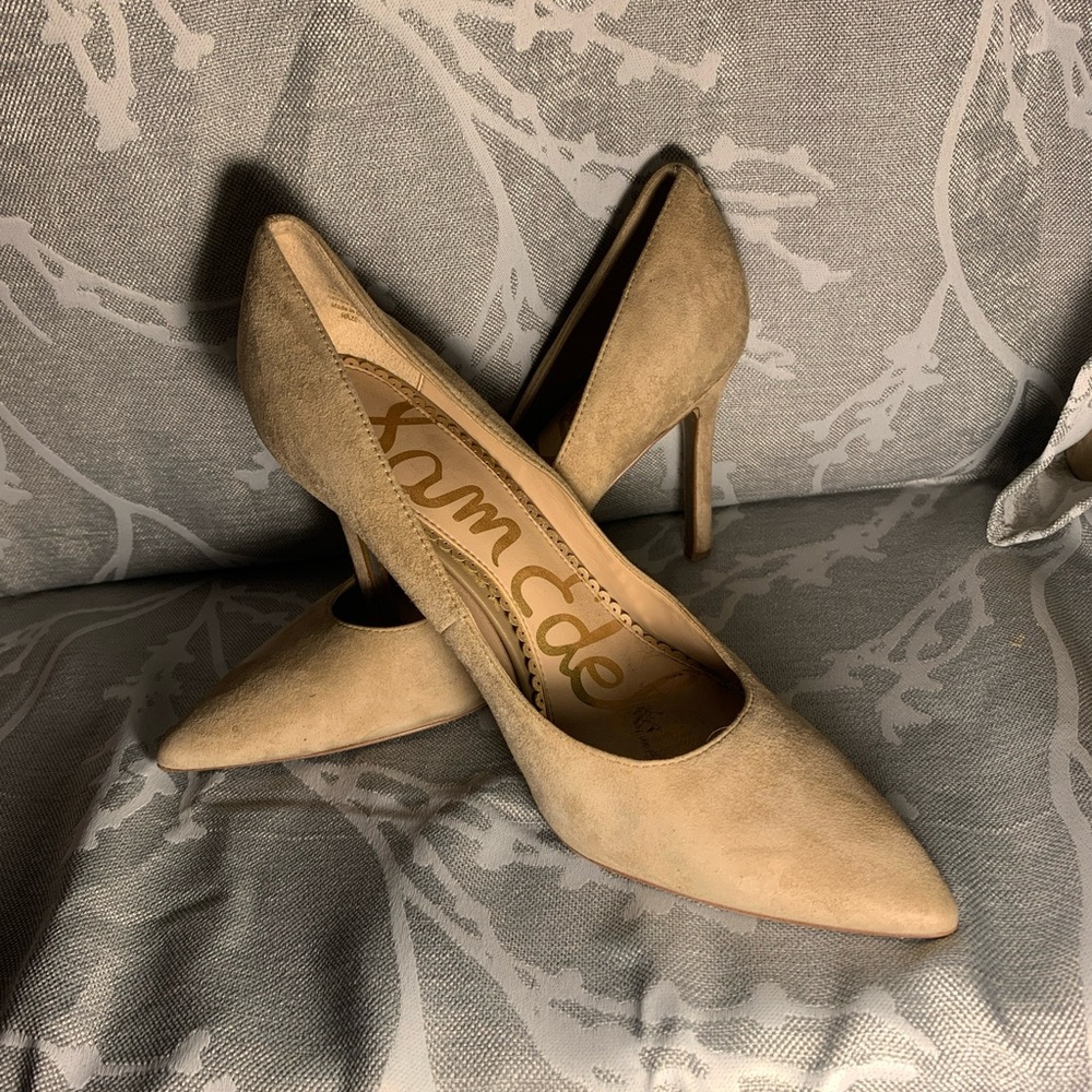 Sam Edelman Womens Hazel Tan Suede Pumps Shoes 7.5 Medium (B,M) BHFO 0214